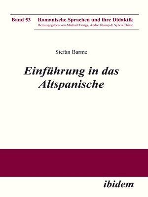 cover image of Einführung in das Altspanische